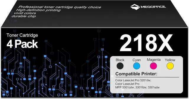 Main image of Replacement for HP 218X High Yield Toner Cartridge Set (B/C/M/Y)