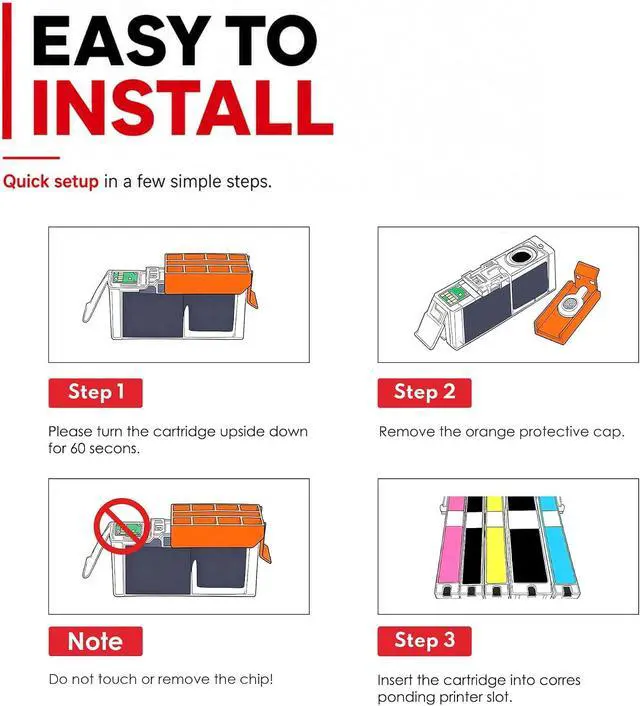 Alt view image 5 of 7 - PGI-250XL CLI-251XL 5-Pack Ink Cartridges Replacement for 250 251 XL