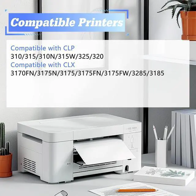 Alt view image 2 of 7 - CLT-407S Compatible Toner Cartridge for Samsung CLP-325 CLX-3185 4-Pack