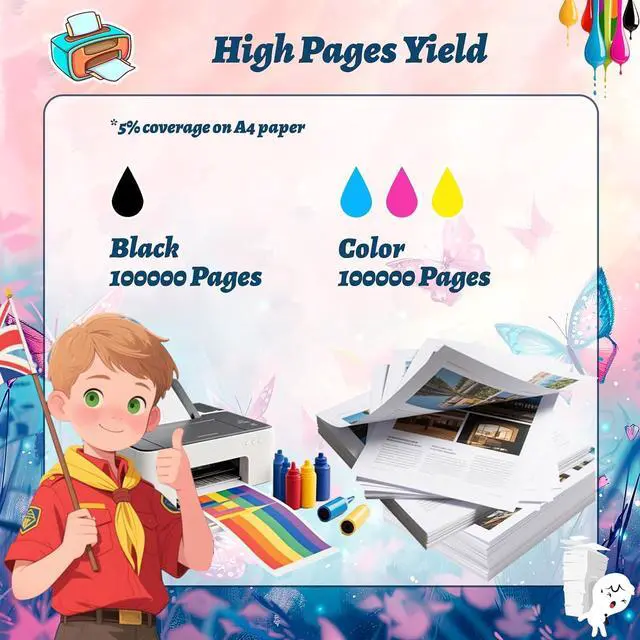 Alt view image 3 of 7 - Compatible for Kyocera DV5230 Developer Units Work for Kyocera M5521cdw M5526cdn P5021cdn P5026cd Printers, with Chip, High Yield 100000 Pages, High-Definition Printing (4-Pack BK/C/M/Y)
