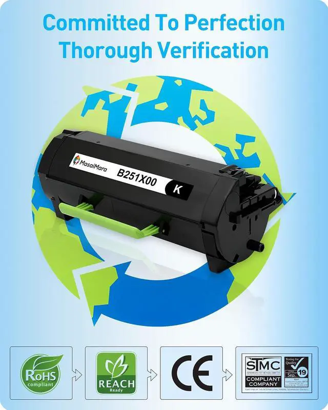 Alt view image 6 of 7 - MasaiMara B251X00 Extra High Yield Black Compatible Toner Cartridge for Lexmark B2546 B2546dn B2546dw B2650 B2650dn B2650dw MB2546 MB2546ade MB2546adwe MB2650 MB2650ade MB2650adwe Laser Printer