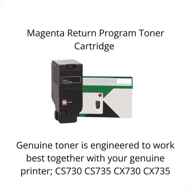 Alt view image 2 of 3 - Lexmarks 71C00MG Magenta Return Program Toner Cartridge.