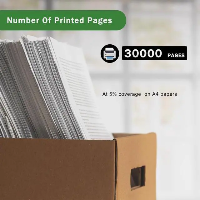 Alt view image 3 of 7 - Compatible for Lexmark 75M0W00 Waste Box MS531dw MS631dw MS632dwe MX532adwe MX632adwe Printers, High Yield 300000 Pages Bright Clear Colors (2-Pack Black)