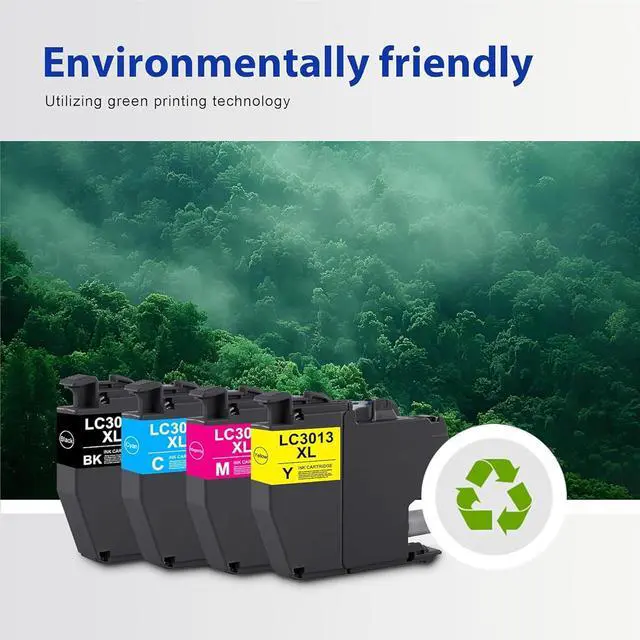 Alt view image 7 of 7 - LC3013XL LC3013 Ink Cartridges BK/C/M/Y Compatible for Brother LC3013 Ink for MFC-J491DW, J497DW, J690DW, J895DW - Up to 450 Pages per Cartridge (5 Pack)
