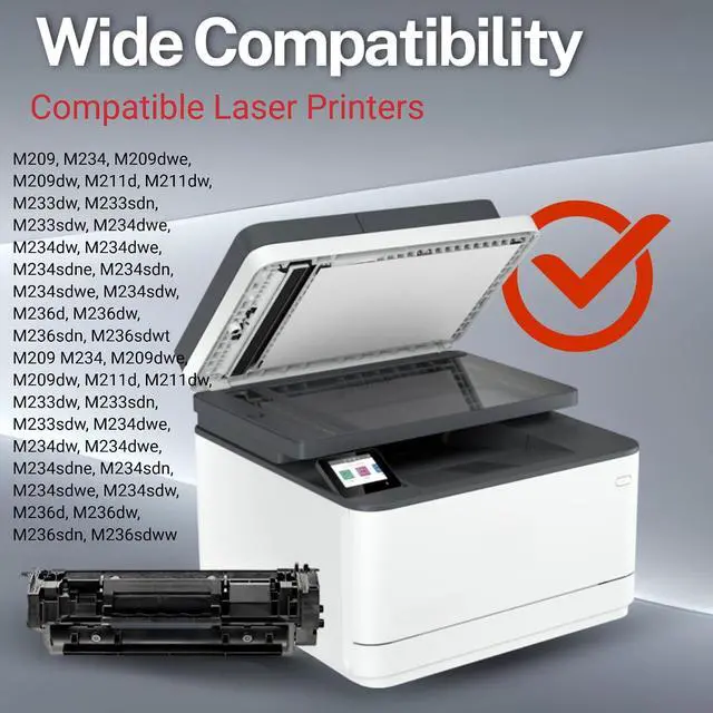 Alt view image 4 of 7 - Ampro New 134A W1340A MICR Toner Cartridge for Check Printing. Compatible with Laser Printers M209 Series, M234 Series, M236 Series Printers Prints 1,100 Pages.