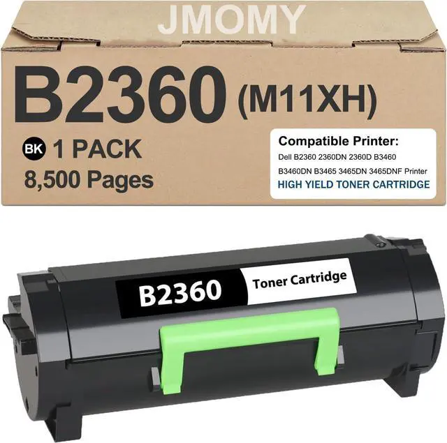 Main image of B2360dn Toner Cartridge (M11XH) with CHIP Compatible for Dell B2360dn Toner Cartridge 331-9805 Toner Black for Dell B3460dn B2360d B3465dn B3465dnf Printer (Black, 1 Pack)