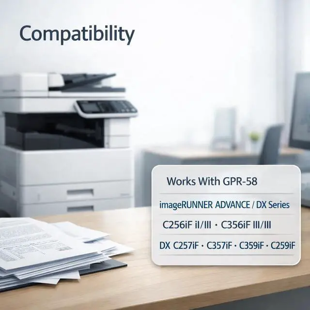 Alt view image 2 of 6 - 4-Pack GPR-58 GPR58 High Yield Toner Cartridge Replacement for Canon GPR-58