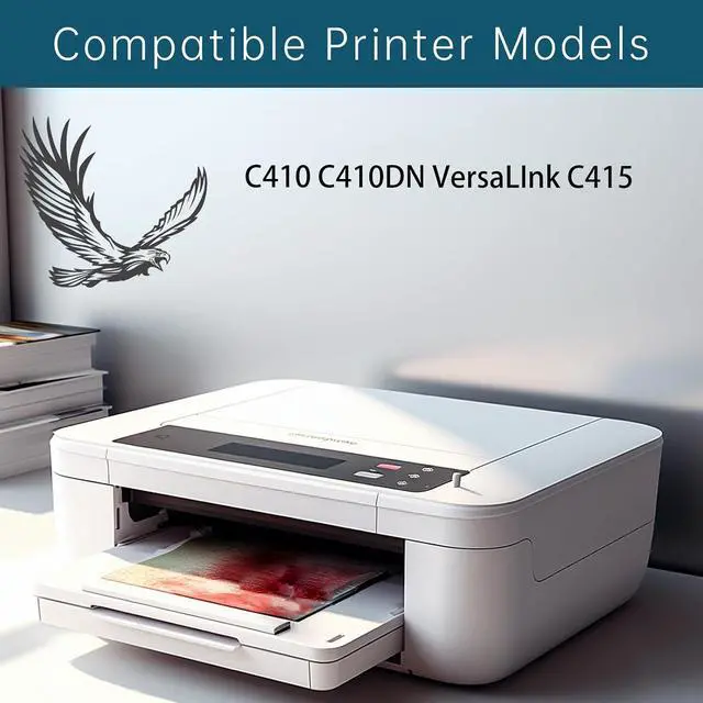 Alt view image 2 of 7 - Compatible with Xerox 006R04685 006R04686 006R04687 006R04688 Toner Cartridges Work for Xerox C410 C410DN VersaLInk Printers (1 Pack Black)