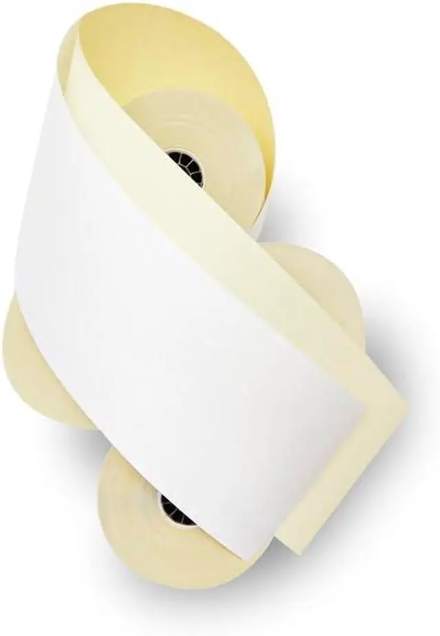 Alt view image 3 of 5 - ShopSmartOnline - (Honey Comb Core) Two Ply Carbonless Rolls 3" X 95 Feet, White/Yellow (50 Rolls - 1 Case) Kitchen Printer Paper Rolls Required Sp700 Printer Ribbon Or Printer Ribbon ERC 30/34/38