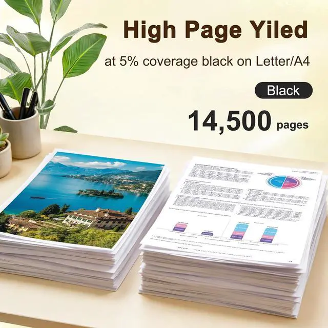 Alt view image 3 of 6 - B410 B415 Toner Cartridge 006R04726 006R04725 Black 14,500 Pages 1-Pack