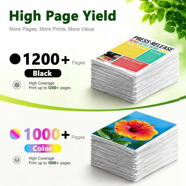 Alt view image 3 of 7 - 910XL High Yield Ink Cartridge 5 Pack Replacement for HP 910 XL Ink