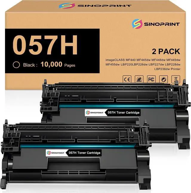 Main image of Toner Cartridge for Canon 057H Black CRG-057 3009C001 High Yield for Canon ImageCLASS MF449dw MF448dw MF455dw MF445dw LBP228dw LBP226dw lbp227dw LBP236dw Laser Printers 2 Packs Black