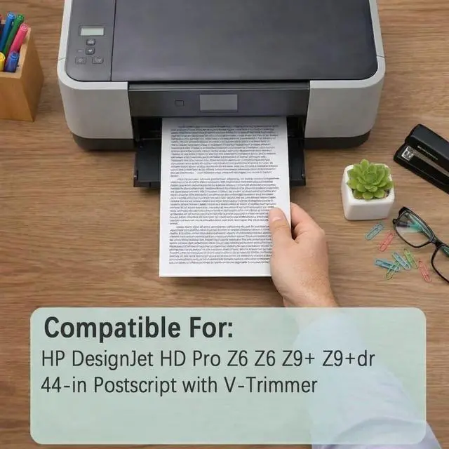 Alt view image 2 of 6 - 746 P2V25A Ink Printhead Replacement Compatible for HP DesignJet HD Pro Z6 Z6 Z9+ Z9+dr 44-in Postscript with V-Trimmer PrinterClear and Durable (BK/C/M/Y)