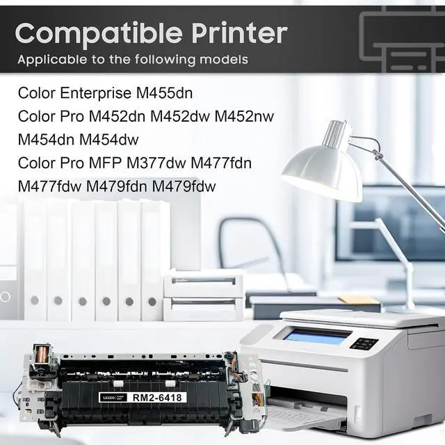 Alt view image 2 of 6 - RM2-6418-000CN RM2-6460-000CN Fuser Unit (110V) RM2-6418 RM2-6460 Fuser Compatible for HP Color LJ Pro M377dw M477fdn M477fdw M479fdn M479fdw M452dn M452dw M452nw M454dn M454dw Duplex Models Printer