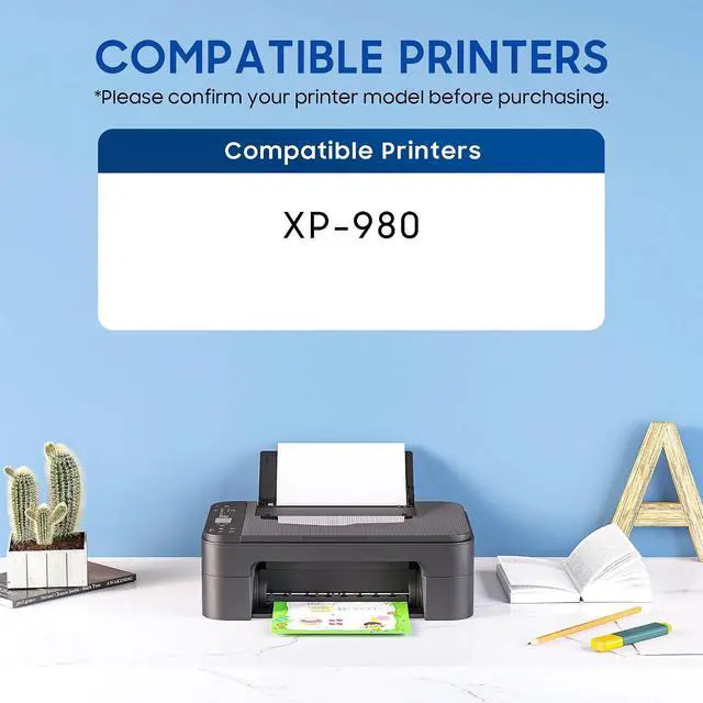 Alt view image 2 of 6 - Remanufactured Ink Cartridge Replacement for XP-980 Ink Cartridges 6-Color (Black, Cyan, Light Cyan, Magenta, Light Magenta, Yellow)