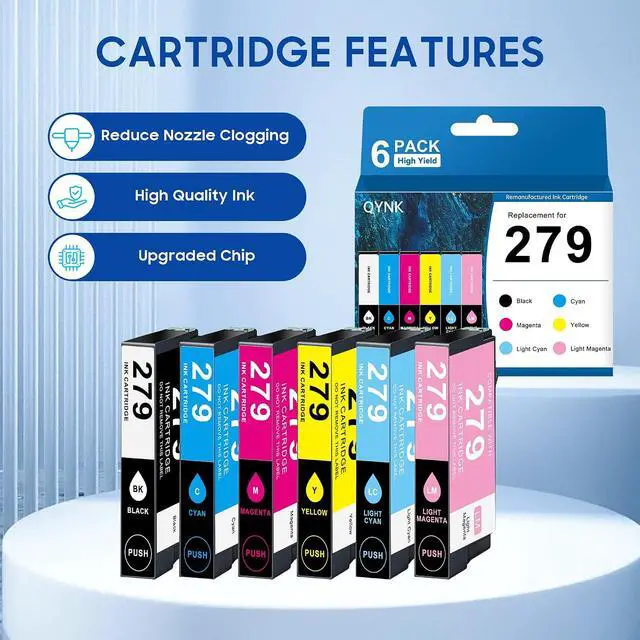 Alt view image 4 of 6 - Remanufactured Ink Cartridge Replacement for XP-980 Ink Cartridges 6-Color (Black, Cyan, Light Cyan, Magenta, Light Magenta, Yellow)