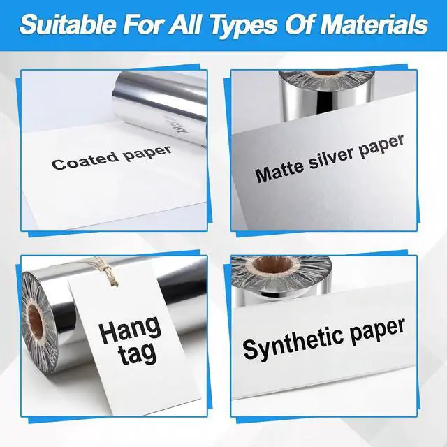 Alt view image 6 of 7 - Maitys 12 Rolls 4.33'' x 1476' Resin Enhanced Wax Printer Ribbon Bulk Black Thermal Transfer Label Ribbon 1'' Core Ink Out 1 Roll Compatible with Zebra Zt230 Zt410 Zt420 Zt610