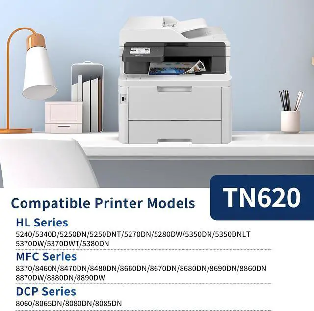 Alt view image 2 of 6 - TN620 High Yield Toner Cartridge Replacement for Brother TN-620 Compatible with Brother HL-5240 HL-5340D HL-5250DN HL-5250DNT HL-5270DN HL-5280DW HL-5350DN Printer ( Black, 2 Pack)