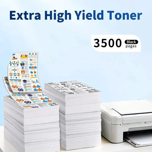 Alt view image 3 of 6 - TN620 High Yield Toner Cartridge Replacement for Brother TN-620 Compatible with Brother HL-5240 HL-5340D HL-5250DN HL-5250DNT HL-5270DN HL-5280DW HL-5350DN Printer ( Black, 2 Pack)