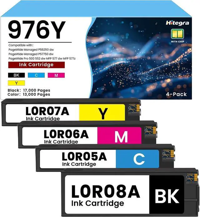 Main image of 976Y Ink Cartridge with New Chip L0R05A L0R06A L0R07A L0R08A P55250 Ink