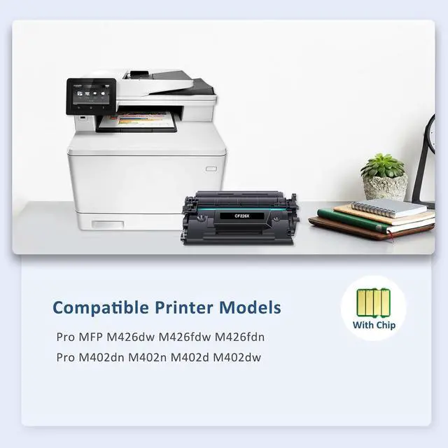 Alt view image 2 of 6 - CF226X 26X Toner Cartridges Black (2-Pack) 26A for M402n M426fdw with Chip