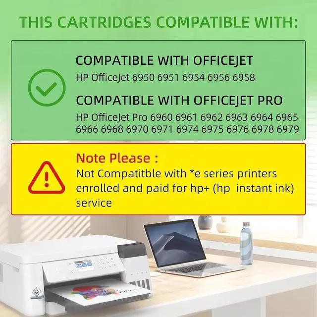 Alt view image 2 of 7 - 902XL Ink Cartridges for HP Printers Replacement for HP 902XL Ink Cartridges Combo Pack 4 Pack for Officejet Pro 6978 6968 6970 6975 Officejet 6958 6956 6954 Printers (4Pack)