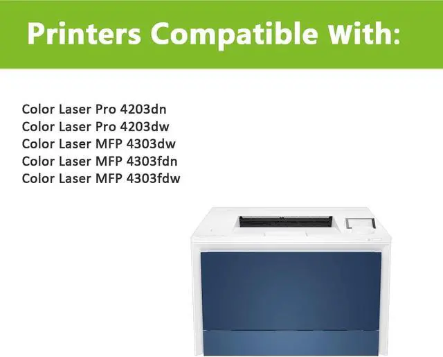 Alt view image 2 of 6 - 230A Toner Cartridge 4-Pack for HP Color Laser Pro MFP 4203dn 4203dw 4203cdn 4303dw 4303fdw 4303fdn Compatible Replacement W2300A W2301A W2303A W2302A (BK/C/M/Y)