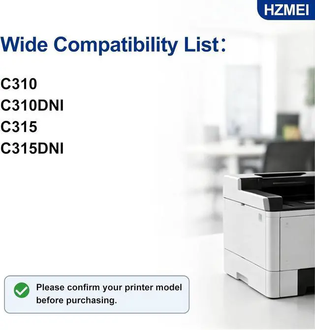 Alt view image 2 of 7 - EVEINK High Capacity C310 C315 Toner Cartridge 4-Pack with New Chip