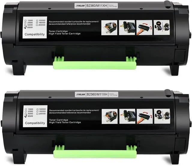 Main image of B2360 Toner Cartridge 2 Pack Compatible with Dell B2360 B2360d B2360dn B2365 B3465dnf B3460 B3460dn B3465dn Printers, M11XH 331-9805 Toner Cartridge (8,500 Pages)