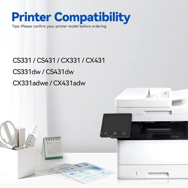 Alt view image 2 of 6 - CS331 20N10 Toner Cartridges 4-Pack Replacement for Lexmark CS331 Toner