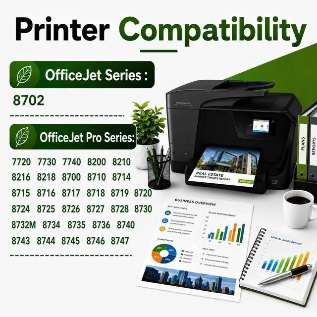 Alt view image 2 of 7 - 952XL Ink Cartridges Color Combo Pack Replacement for HP 952XL 952 XL Ink