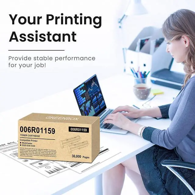 Alt view image 4 of 6 - GREENBOX 006R01159 Toner Cartridge for 5325 5330 5335 Printer, 2 Black