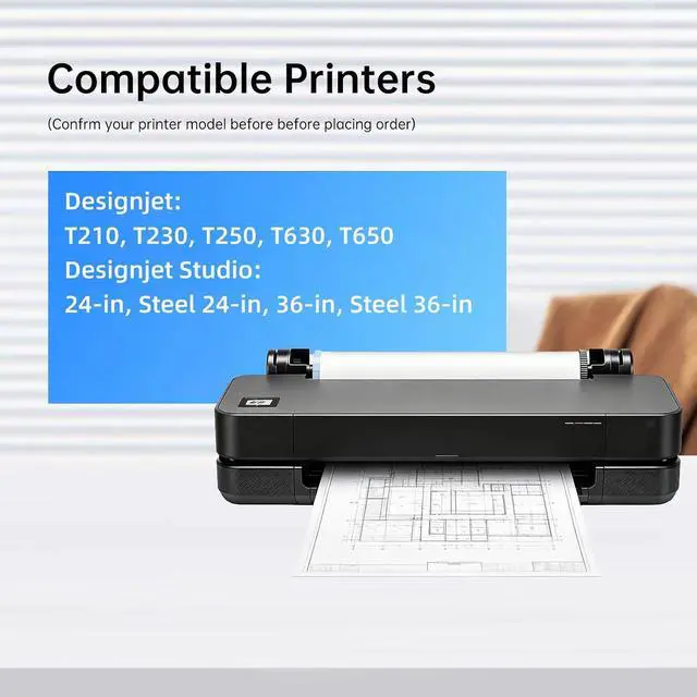 Alt view image 2 of 7 - KASAT 712XL 712 Black 80-ml Ink cartridges High Yield 2-Pack Replacement for HP 712 Ink Cartridge (3ED71A) to use for HP DesignJet T210 T230 T630 T650 Studio Plotter Printer