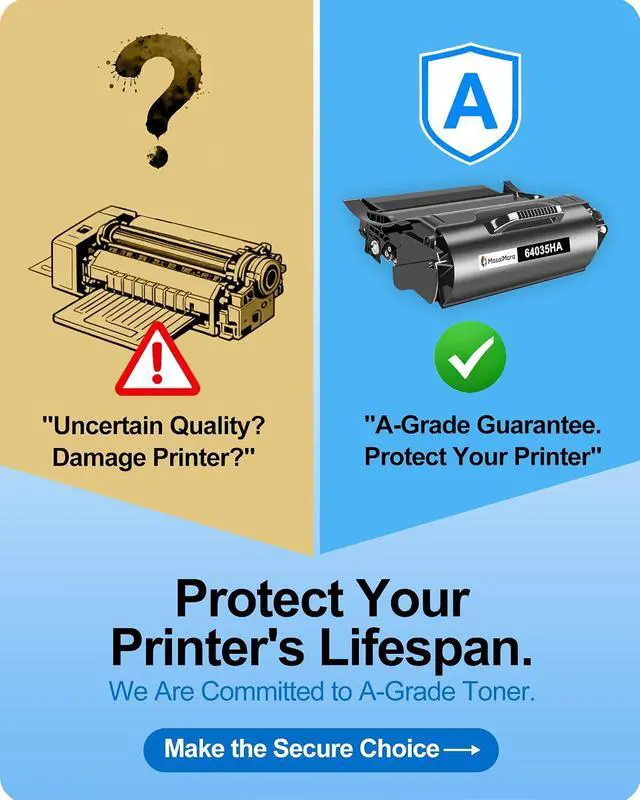 Alt view image 2 of 7 - MasaiMara 64035HA 64015HA High Capacity Compatible Toner Cartridge Replacement for Lexmark T640 T640dn T640n T640tn T642 T642dn T642n T644 T644n Printer (Black, 1-Pack)