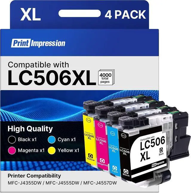 Main image of LC506XL Ink Cartridges for Brother Printer for Brother LC506 Ink Cartrtidge