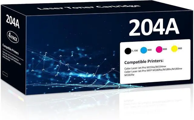 Main image of 204A Toner Cartridges 4 Pack for HP 204A CF510A CF511A CF512A CF513A