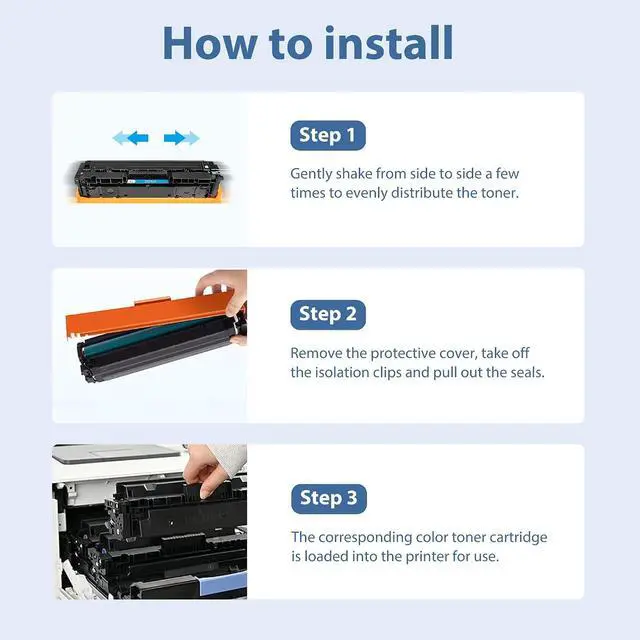 Alt view image 5 of 7 - 204A Toner Cartridges 4 Pack for HP 204A CF510A CF511A CF512A CF513A