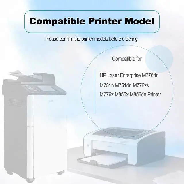 Alt view image 2 of 7 - 660A W2004A Imaging Drum Unit Compatible for HP Laser Enterprise M776dn M751n M751dn M776zs M776z M856x M856dn Printer Toner Drum Unit High Yield 65,000 Pages(4 Pack Black Cyan Yellow Magenta)