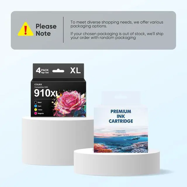 Alt view image 7 of 7 - 910XL Ink Cartridge Compatible for HP 910XL Ink Cartridges Combo Pack