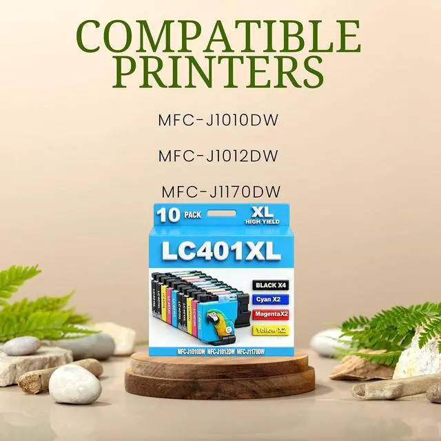 Alt view image 2 of 5 - LC401XL LC401 MFC-J1010DW Ink Cartridges for Brother Printer