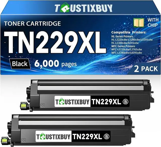 Main image of TN229 / TN229XL Black High Yield Toner Cartridge Compatible for Brother TN229 TN229XL Toner Cartridge with HL-L3220CDW HL-L3295CDW HL-L3280CDW MFC-L3780CDW HL-L3300CDW printer