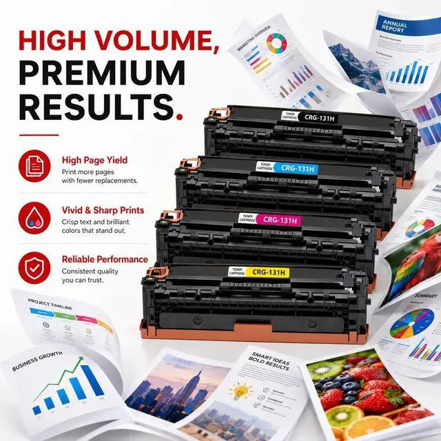 Alt view image 5 of 7 - 131H CRG-131H Toner Cartridge Set Compatible MF8280cw Toner Cartridge
