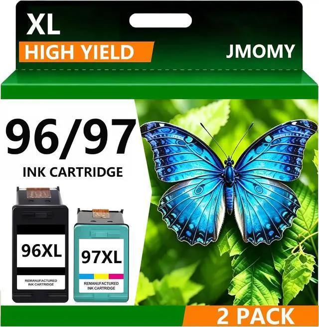 Main image of 96XL 97XL Ink Cartridges Combo Pack Replacement for HP 96XL 97XL Ink for Photosmart 2570 2605 2713 8030 Deskjet 5740 6520 6940 6980 9800 Officejet 7310 7210 7410 Printer (2-Pack, Black/Tri-Color)