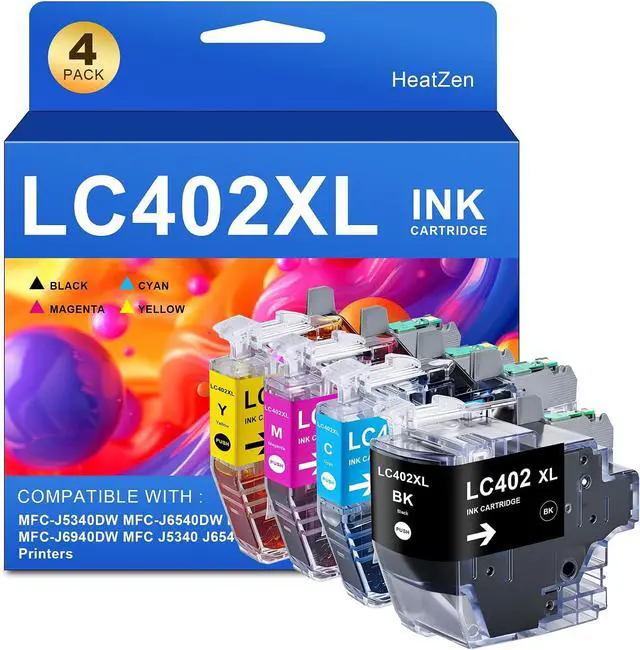 Main image of LC402XL Ink Cartridges LC 402XL LC-402XL LC 402, 4 Pack K/C/Y/M
