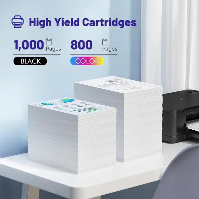 Alt view image 3 of 6 - Remanufactured 923XL Ink Cartridges Replacement for HP Ink 923e 923 XL High Yield for HP OfficeJet Pro 8130e 8135e 8138e 8139e 8125e 8122e 8120 8124e Ink (4Pack, Black Cyan Magenta Yellow)
