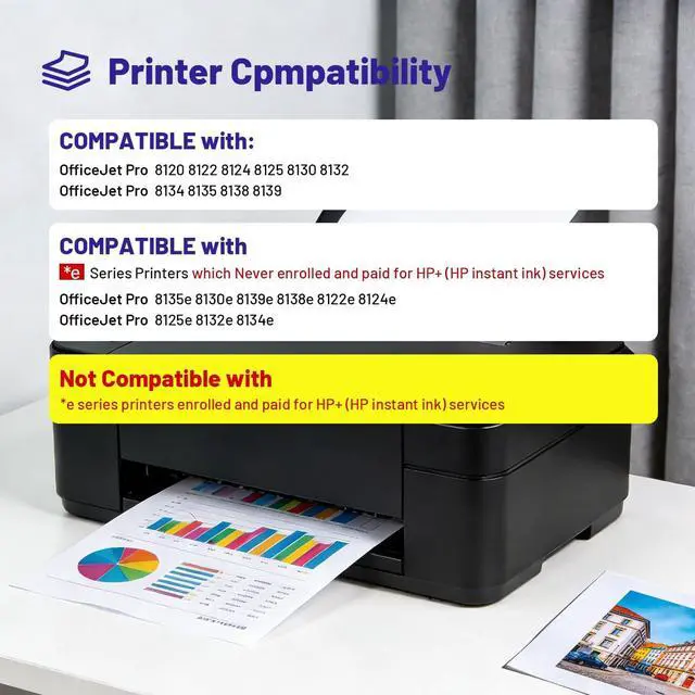Alt view image 2 of 6 - Remanufactured 923XL Ink Cartridges Replacement for HP Ink 923e 923 XL High Yield for HP OfficeJet Pro 8130e 8135e 8138e 8139e 8125e 8122e 8120 8124e Ink (4Pack, Black Cyan Magenta Yellow)