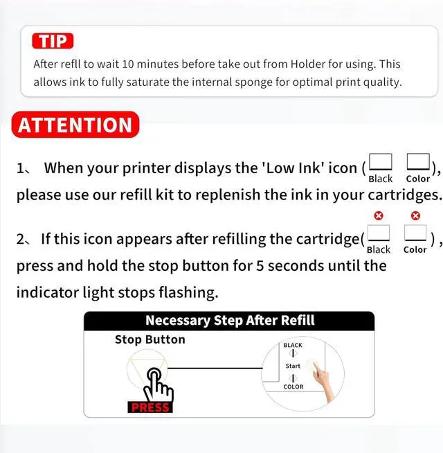 Alt view image 6 of 6 - Ink Refill Kit for Canon 275 and 276 Ink cartridges 275XL 276XL