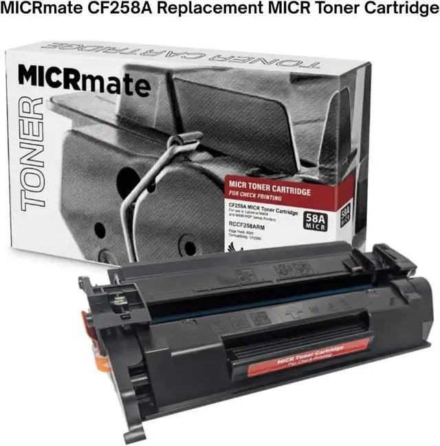 Alt view image 3 of 6 - CF258A Replacement MICR Toner Cartridge for Check Printing - Compatible with the HP LaserJet M404, M404n, M404dn, M406dn Printers for Check Printing - Prints 3000 Pages.