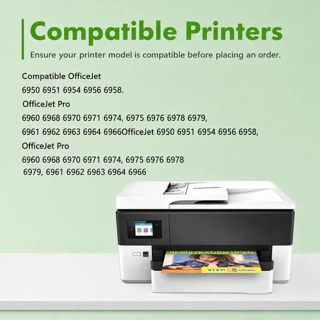 Alt view image 2 of 6 - 902XL Ink Cartridges Replacements for HP 902 Ink Cartridges Combo Pack (4 Pack), Compatible OfficeJet 6950 6951 6954 6956 6958, OfficeJet Pro 6960 6968 6970 6971 6974 (Cyan Magenta Yellow)