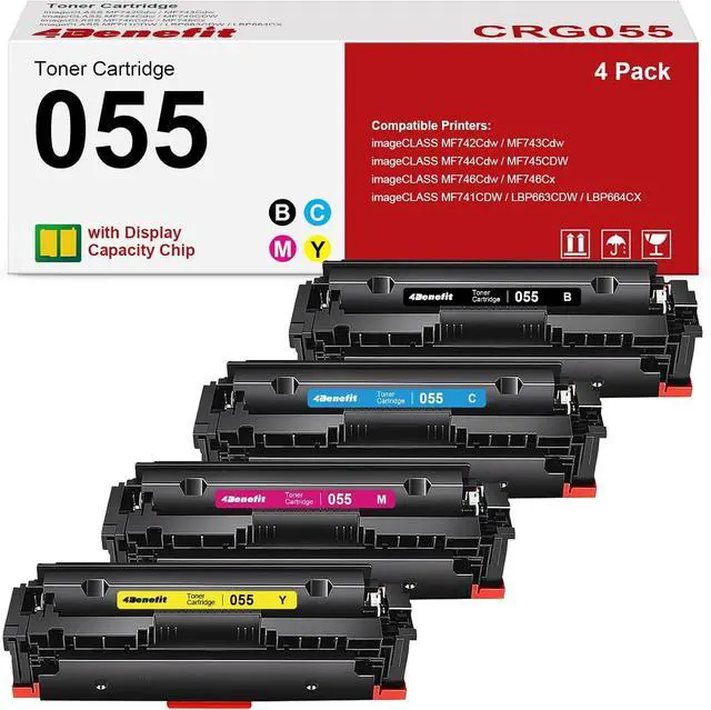 Main image of 055 055H Toner Cartridges with Chip (055 Black Cyan Magenta Yellow)